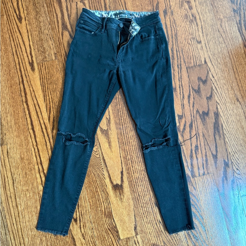 Joes black denim skinny ankle jeans